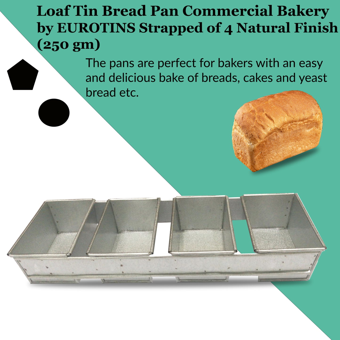 Strapped Loaf Tin Bread Pan Commercial Bakery by EUROTINS