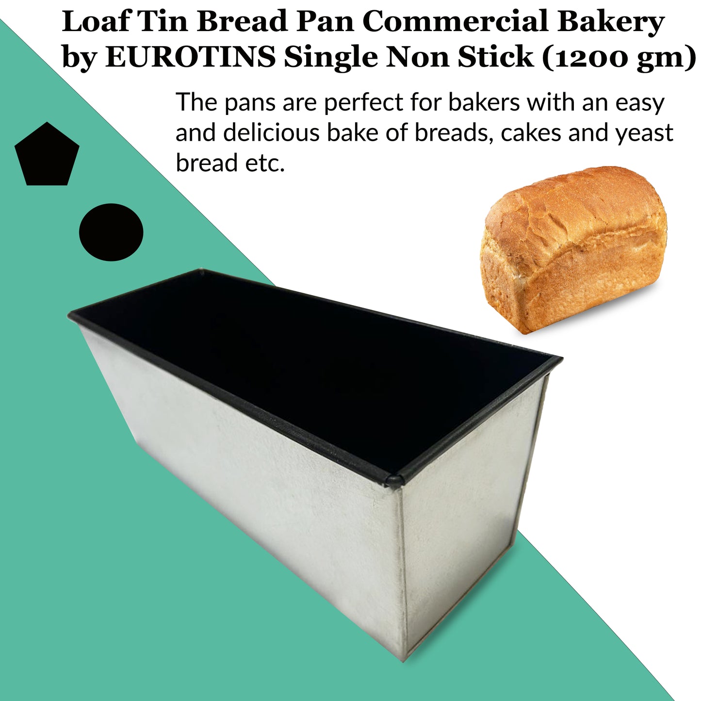 non stick bread pan 1200 gm