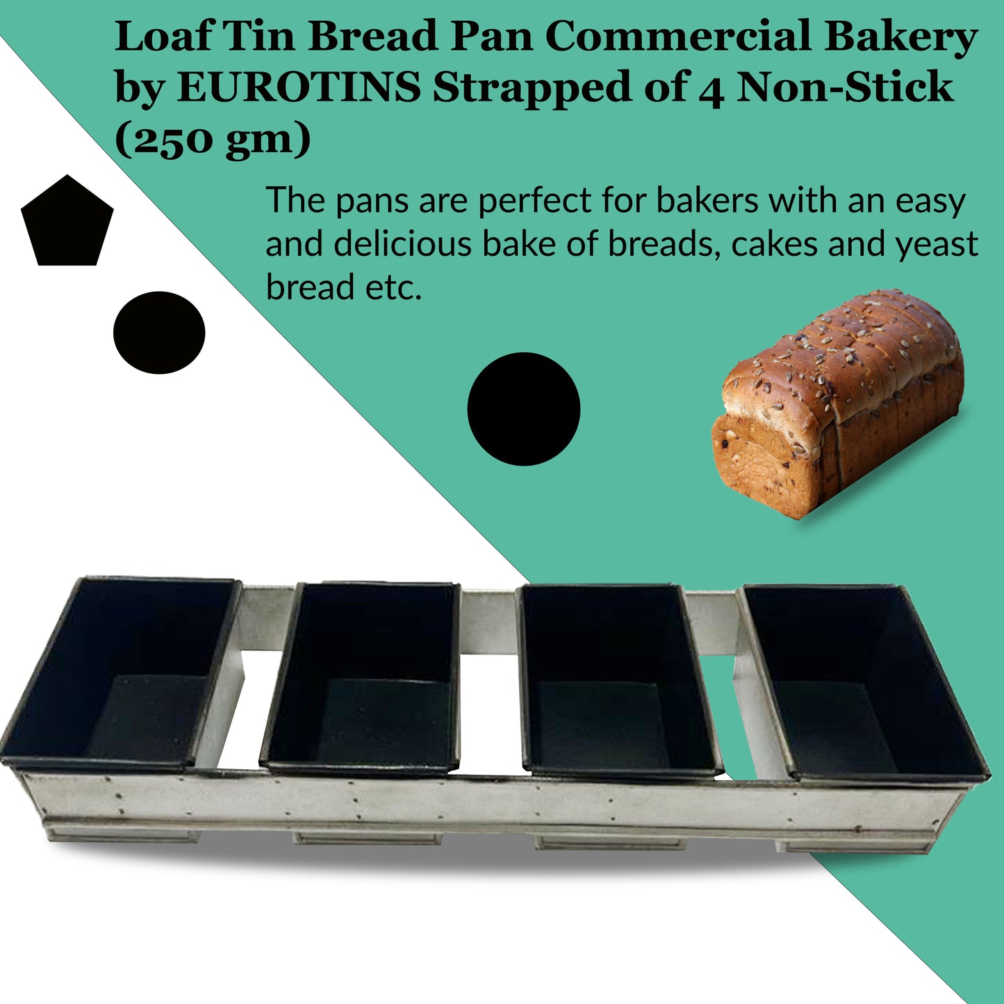 Strapped Loaf Tin Bread Pan Commercial Bakery by EUROTINS