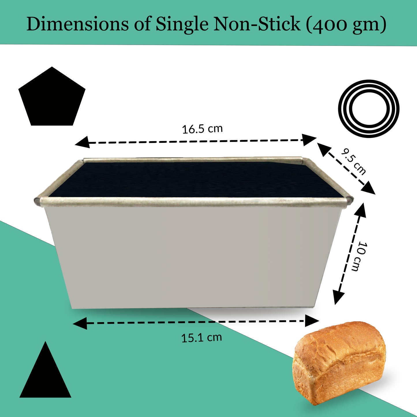 non stick loaf tin dimensions