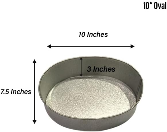 Single Oval Cake Pan – Available in 6", 8", 10", 12" (3" DEEP)
