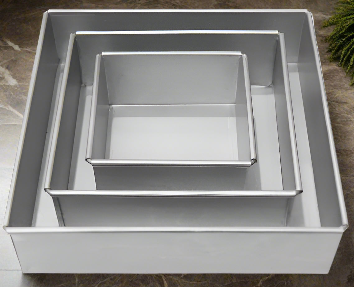 square shaped cake mold set