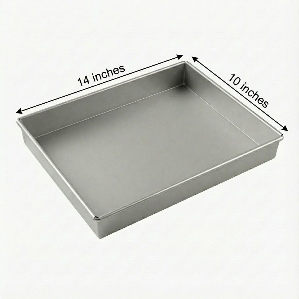 EUROTINS Rectangle Baking Tray  – 14”, 16”, 18” 24" and 30" | Heavy Duty Domestic and Commercial Bakery Use 2" Deep