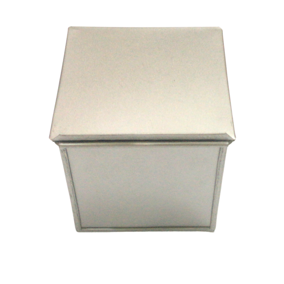 Set Of 2 Pullman Cube Tin with Lid 10cm x 10 cm x 10 cm