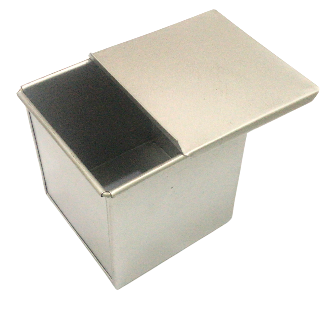 Set Of 2 Pullman Cube Tin with Lid 10cm x 10 cm x 10 cm