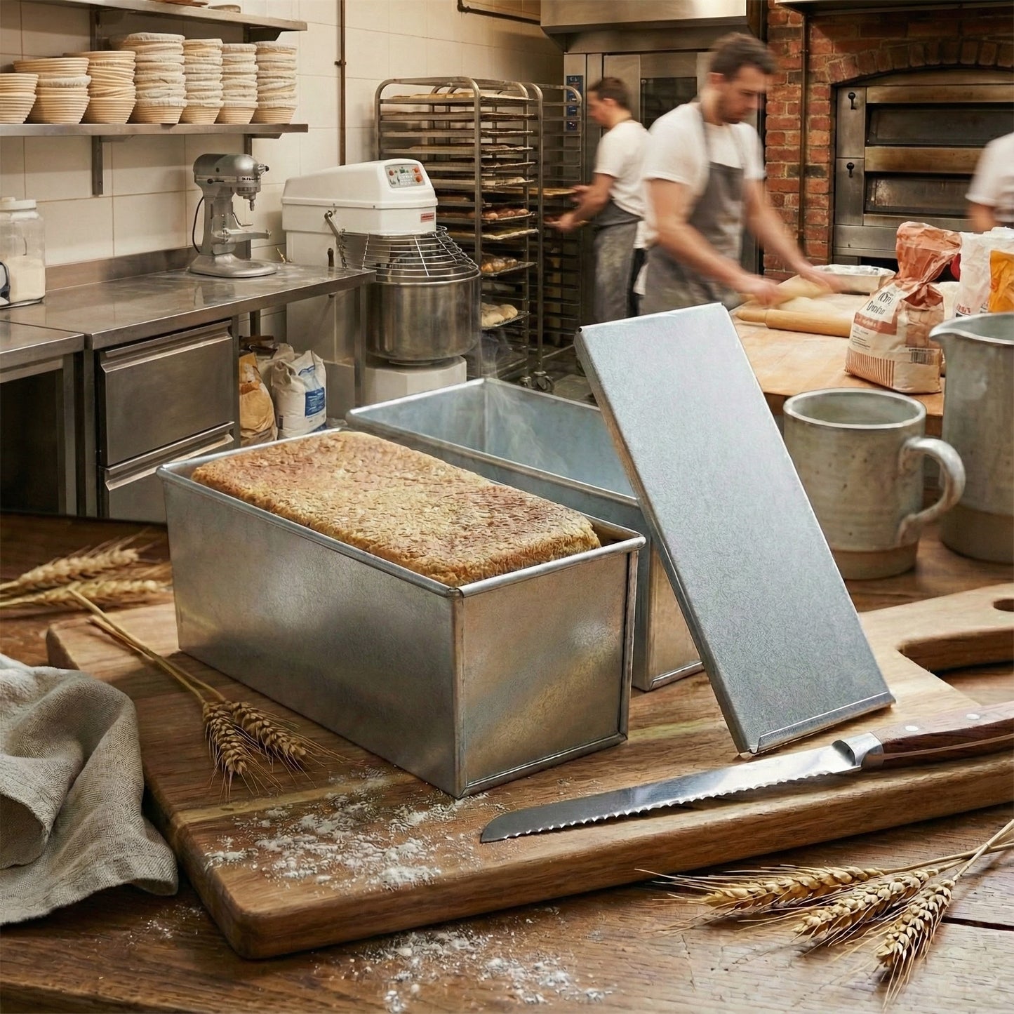 EUROTINS Pullman Loaf Bread Tin with Lid