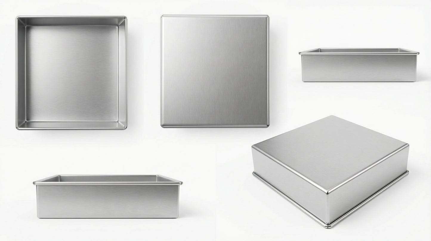 Single Square Cake Pan – Available in 6", 8", 10", 12" (3" DEEP)