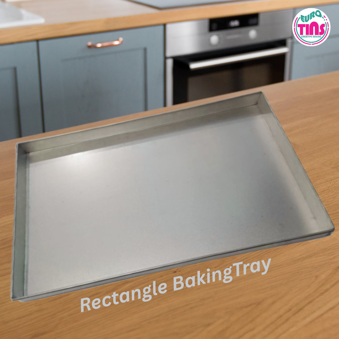 EUROTINS Rectangle Baking Tray  – 14”, 16”, 18” 24" and 30" | Heavy Duty Domestic and Commercial Bakery Use 2" Deep
