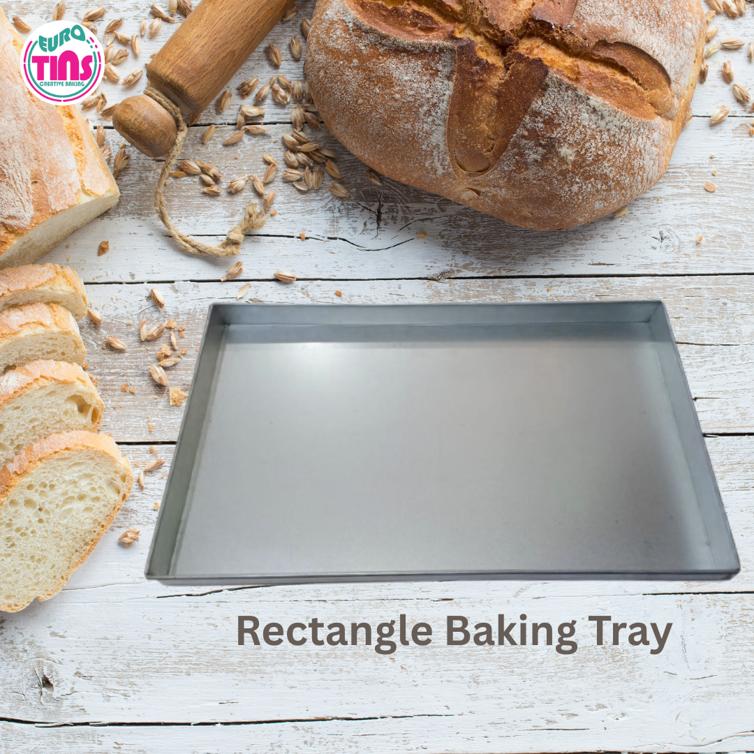 EUROTINS Rectangle Baking Tray  – 14”, 16”, 18” 24" and 30" | Heavy Duty Domestic and Commercial Bakery Use 2" Deep