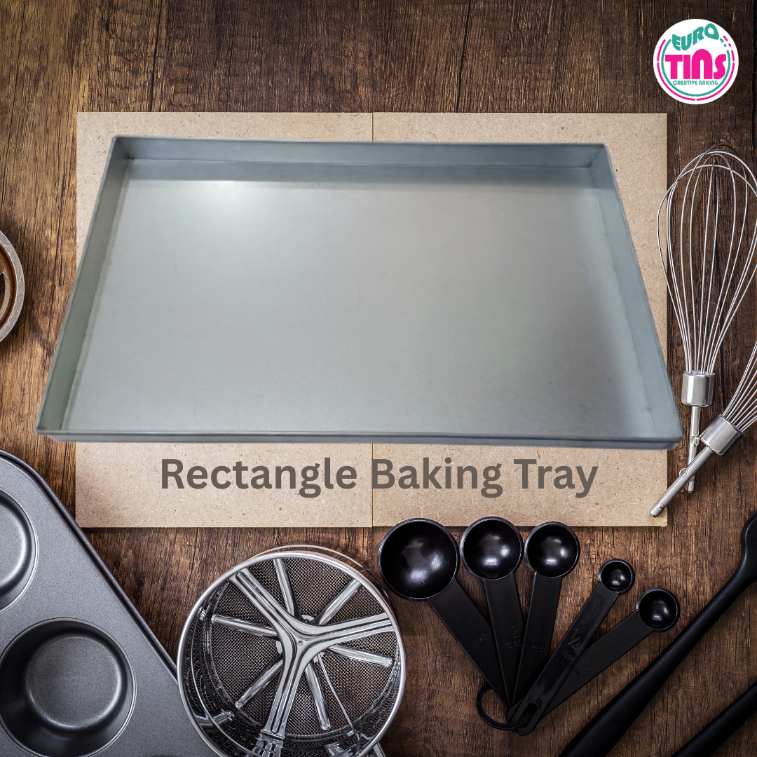 EUROTINS Rectangle Baking Tray  – 14”, 16”, 18” 24" and 30" | Heavy Duty Domestic and Commercial Bakery Use 2" Deep