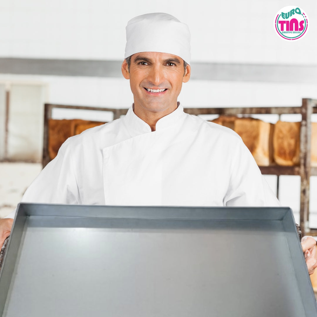 EUROTINS Rectangle Baking Tray  – 14”, 16”, 18” 24" and 30" | Heavy Duty Domestic and Commercial Bakery Use 2" Deep