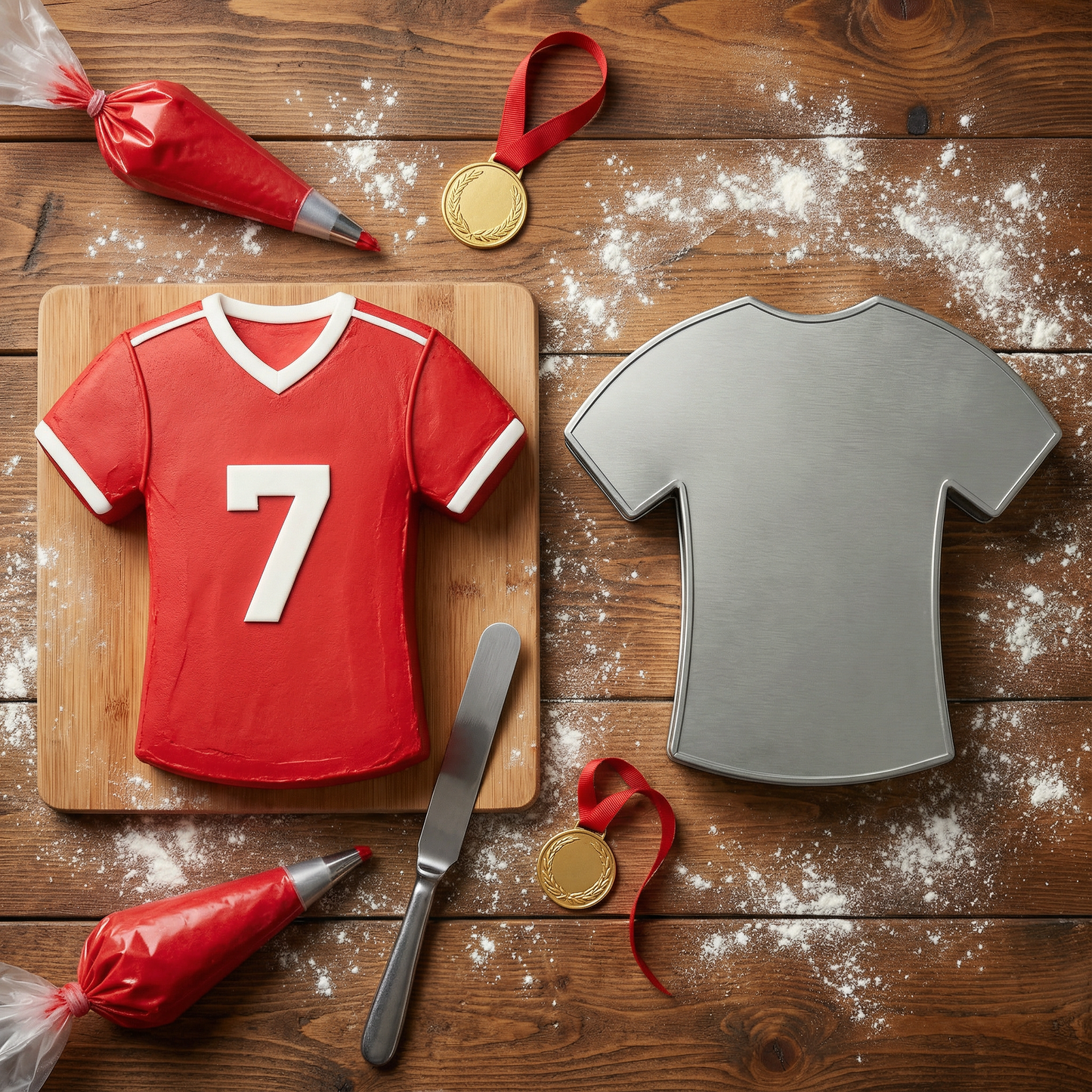 EUROTINS SMALL SPORTS T-SHIRT SHAPED KIDS BIRTHDAY CAKE BAKING MOULD TIN 25CM X 24CM ( 5CM DEEP)