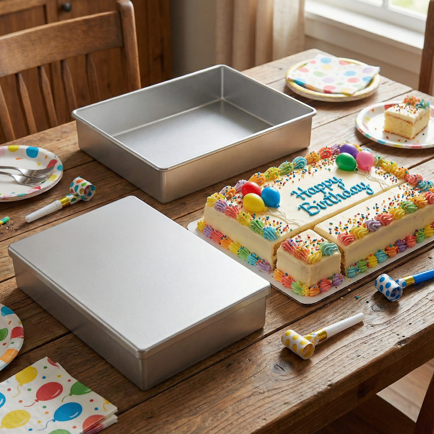 Single Rectangle Cake Pan / Cake Mould / Cake Tin – Available in 6", 8", 10", 12" (3" DEEP)