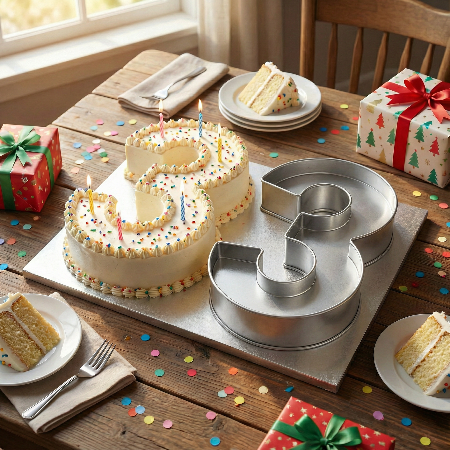 Number Cake Tin Baking Pan Mould – Ideal for Birthday, Anniversary & Celebration Cakes