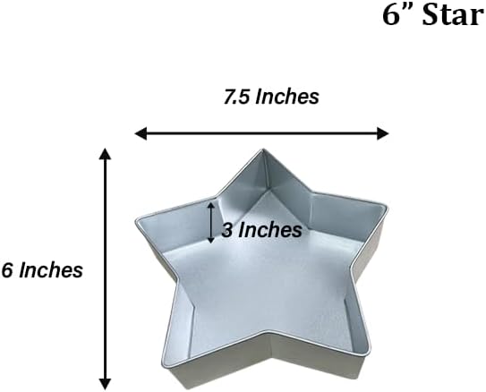 Single Star Cake Pan – Available in 6", 8", 10", 12" (3" DEEP)