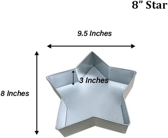 Single Star Cake Pan – Available in 6", 8", 10", 12" (3" DEEP)