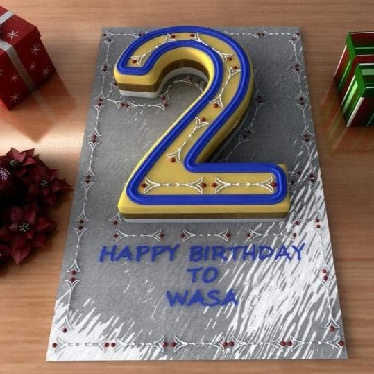 SMALL NUMBER 2 SHAPE CAKE TIN BIRTHDAY CAKE BAKING MOULD